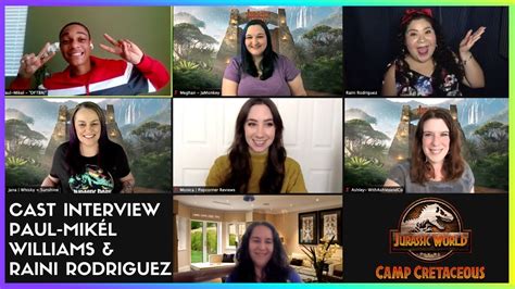 Jurassic World Camp Cretaceous Cast Interview Paul Mikél Williams And Raini Rodriguez Youtube