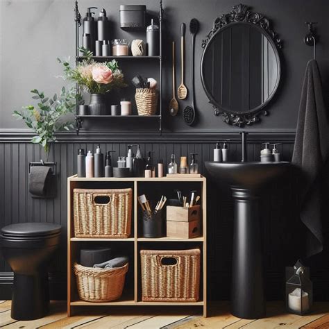 chic black bathroom ideas  elegant style