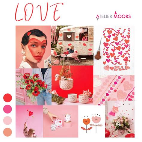 Moodboard Love Atelier Moors Fleurs Coeur Association Couleur Amour