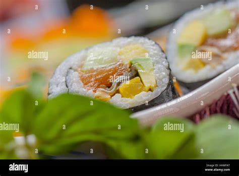 Chinese sushi rolls Stock Photo - Alamy