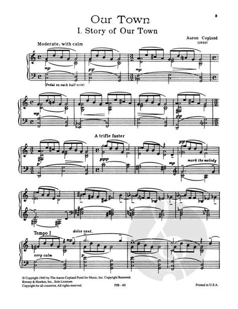 Our Town by Aaron Copland » Piano Sheet Music , Shop now!