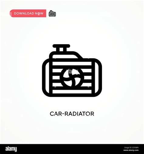 Coche radiador simple vector icono Ilustración moderna y sencilla de