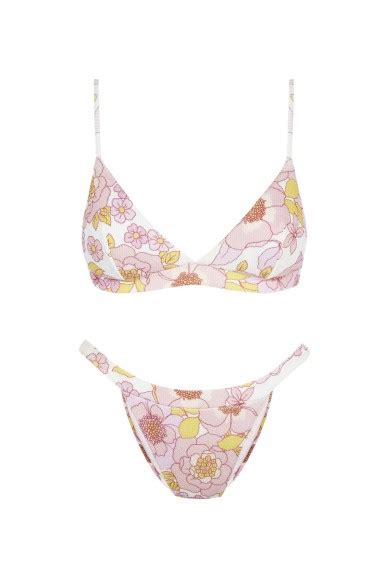 Bikini Sporty Furore Estampado Flores Rosa Robin Collection