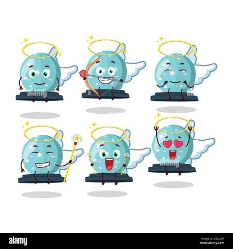 Magic Crystal Ball Cartoon Designs As A Cute Angel Character Vector