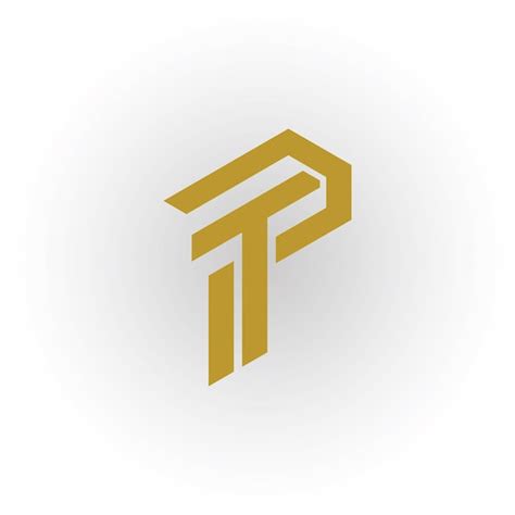 Premium Vector TP Or PT Fitness Logo Design Vector In Gold Color