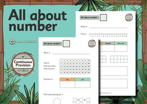 Continuous Provision Maths All About Number Grammarsaurus