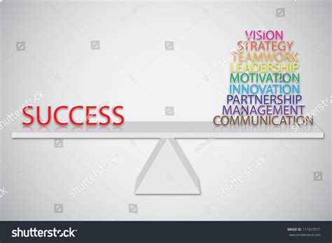 Concept Success Consists Vision Strategy Teamwork Stock Illustration ... 
