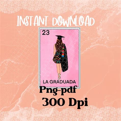 La Graduada Loteria Card Png Pdf Custom Loterias Senior