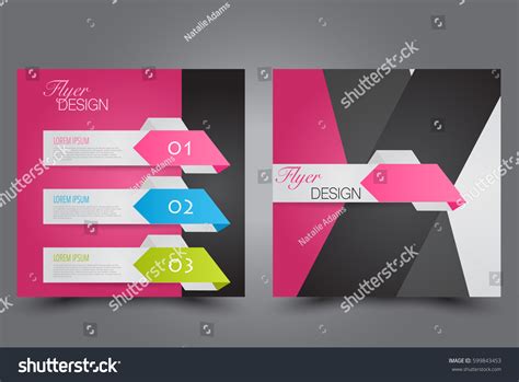 Square Flyer Template Brochure Design Annual Stock Vector Royalty Free