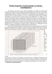 Modelo integrador en psicopatología un enfoque transdiagnóstico El