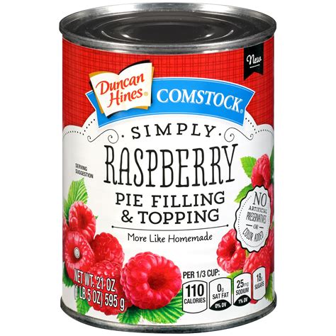 Duncan Hines Comstock Simply Raspberry Pie Filling And Topping 21 Oz