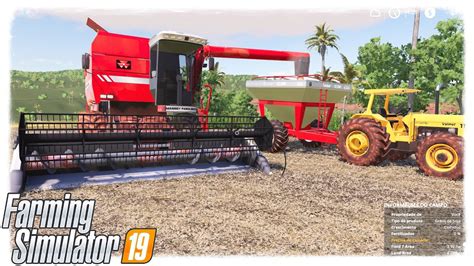 PRIMEIRA SAFRA DE SOJA DA NOVA COLHEDEIRA Farming Simulator 2019 OS