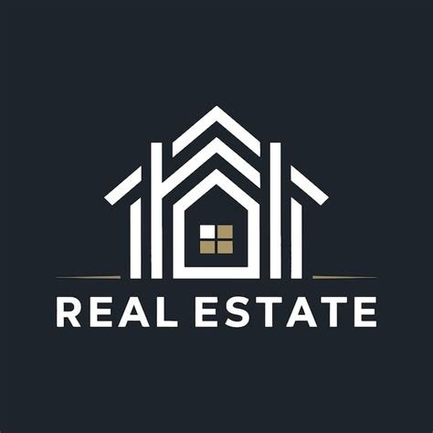 Premium Vector | A black and white logo for real estate