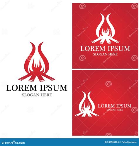 Bonfire Logo Vector Template Illustration Stock Vector - Illustration ...