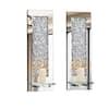 Crystal Crush Diamond Wall Candle Holder Set Of Rectangle Silver