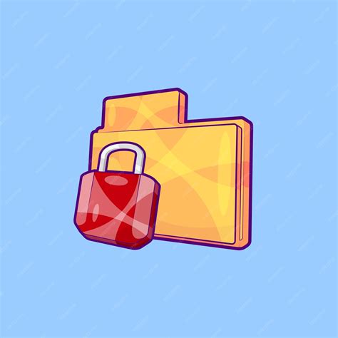 premium vector locked folder concept  padlock vector illustration