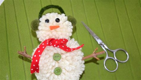 Tutoriel Enfants Fabriquer Un Bonhomme De Neige En Pompons Tout