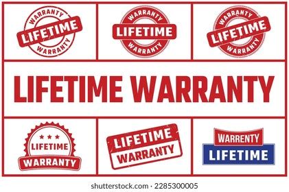 Year Warranty Rubber Stamp Set Stock Vector Royalty Free