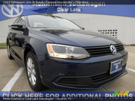 Tempest Blue Metallic 2011 Volkswagen Jetta Se Sedan Titan Black