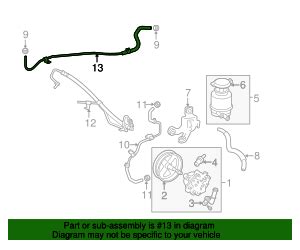 Lexus Es Power Steering Return Hose Oem