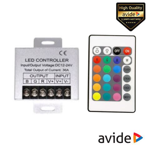 Abls V Krgb Rfc Controlador P Fita Leds Rgb V C Comando Rf Avide