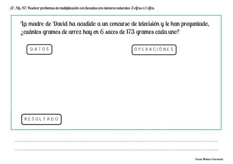 Multiplicaciones Tercero De Educaci N Primaria A Os