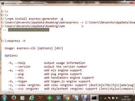 Installing And Using Express Generator Youtube