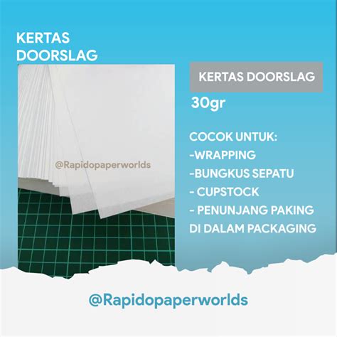 Jual Lembar Uk X Cm Kertas Packing Baju Sepatu Doorslag