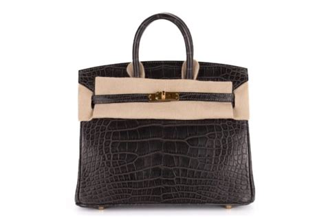 Herm S Birkin Graphite Alligator Mississippiensis Graphite Gold