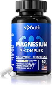 Amazon Viyouth Magnesium Complex Supplement Magnesium Glycinate