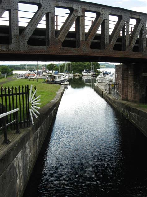 Railway Swing Bridge And Approach Viaducts Bowling Harbour Forth And Clyde Canal Old