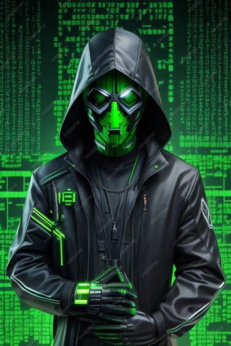 Premium Ai Image Free Green Color Hacker