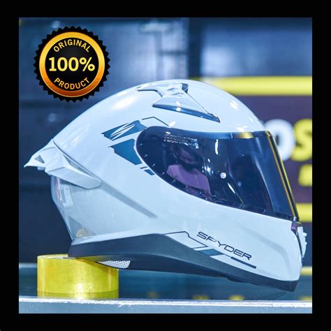 Spyder Recon 2 Arc White Dual Visor Motorcycle Helmet Shopee Philippines