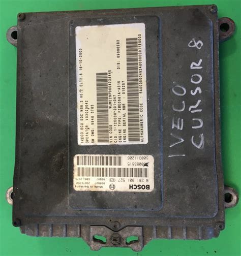 Centralina Motore Bosch Ecu Tipo 0281001527 Edc Ms62 Per Iveco Trakker