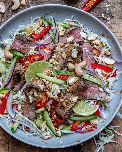 Easy Thai Beef Salad Recipe Keto Paleo Whole Blondelish