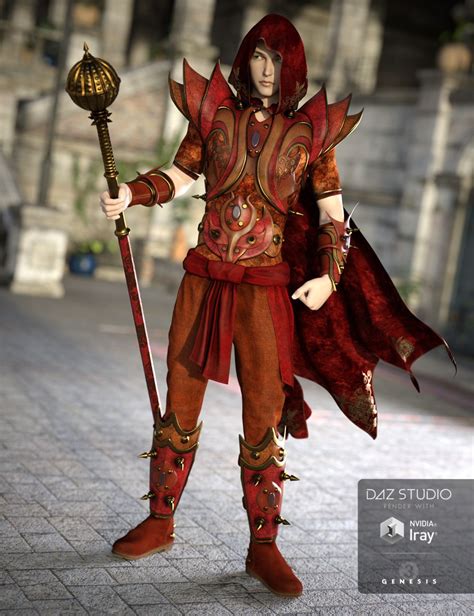 Arcane Summoner Elemental Outfit Textures Daz 3d