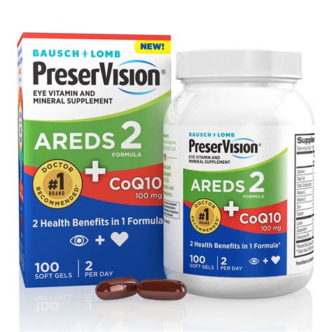 Bausch Lomb Preservision Areds Eye Vitamins Coq Lutein