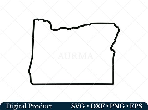 Oregon State Svg Oregon Png Outline Oregon Map Patriotic Etsy