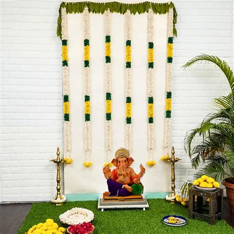 Ganesh Chaturthi Setup Decoration | Ganesh Chaturthi Decoration in ...