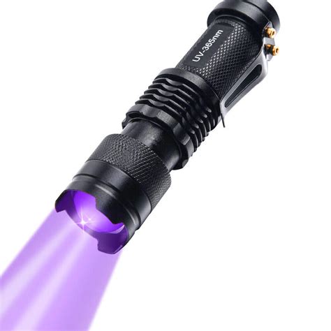 Ultra Violet LED Flashlight 395 365 NM Lamp Torch Light UV Lamp