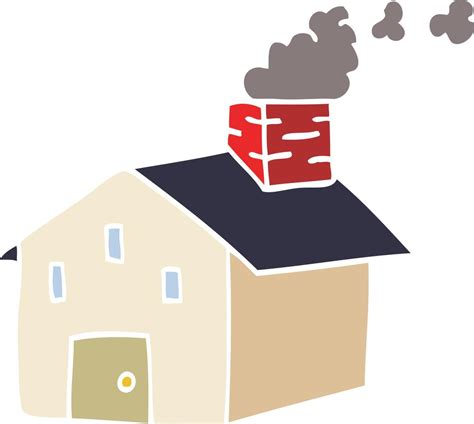 Cartoon Doodle House With Smoking Chimney 12183362 Vector Art At Vecteezy