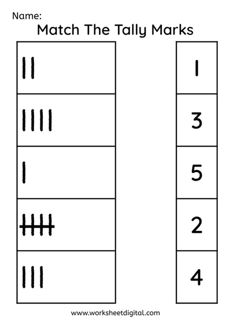 Tally Marks Number 1 20 Printable Worksheets Made By Teachers