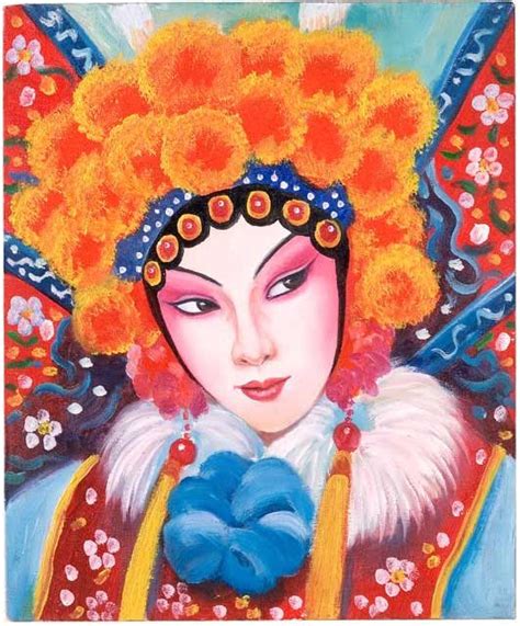 Oil Painting Peking Opera Singer Home D Cor Paintings