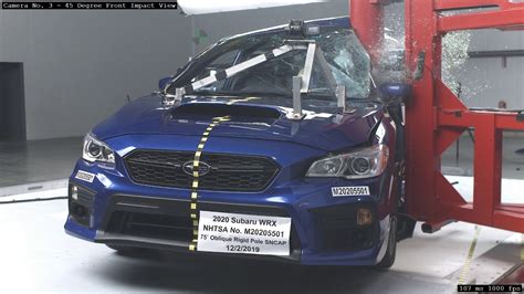 2020 Subaru WRX Crash Tests ALL Front Side Side Pole YouTube