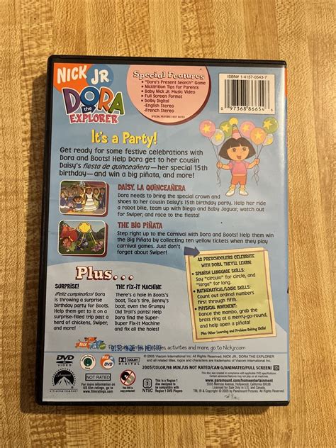 Dora The Explorer Its A Party Dvd Very Good 97368866546 Ebay