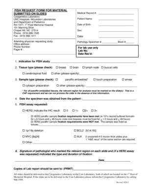 Fillable Online Labs Unchealthcare Her Neu Fish Request Form