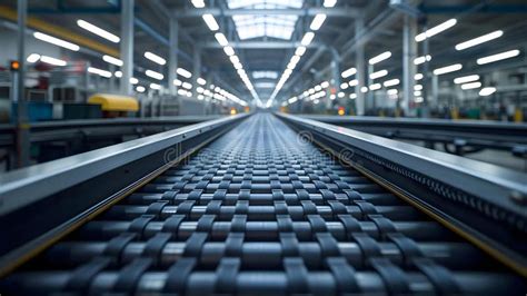 Conveyor Belts In Factory Show Increased Production Economic Growth And