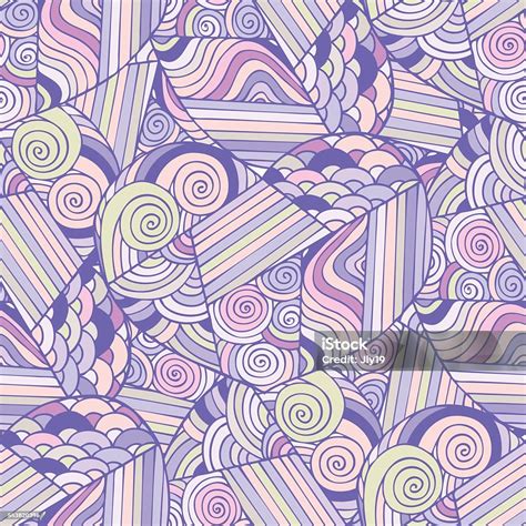 Hand Drawn Heart Seamless Pattern Stock Illustration Download Image