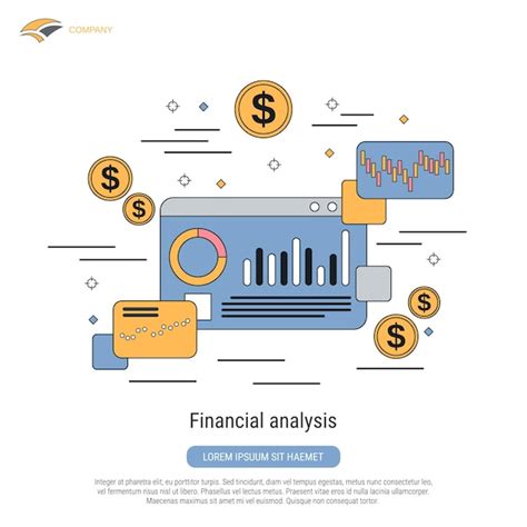 Premium Vector Financial Analysis Flat Contour Style Vector Concept