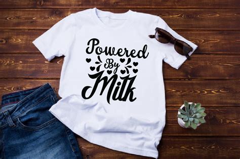 Powered By Milk Svg T Shirt Design Graphic By Lal Mia · Creative Fabrica